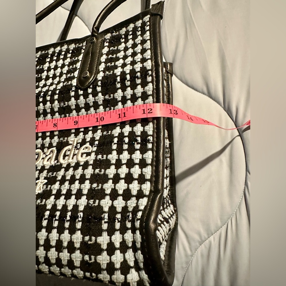 Kate Spade Black, Blue and White Checkered Tote Bag - Picture 11 of 14